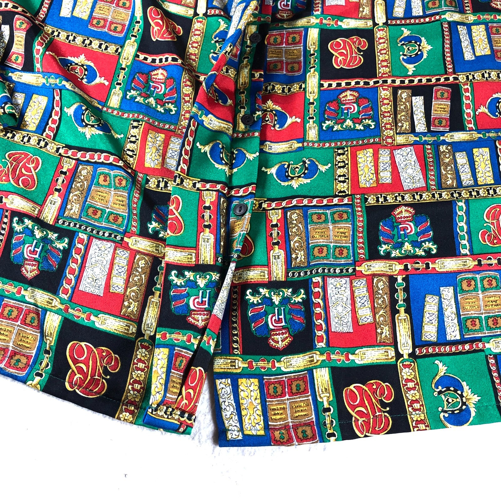 Pendleton Sophisticates Womens Top Sz 14 Books Patchwork Shoulder Pads NWOT