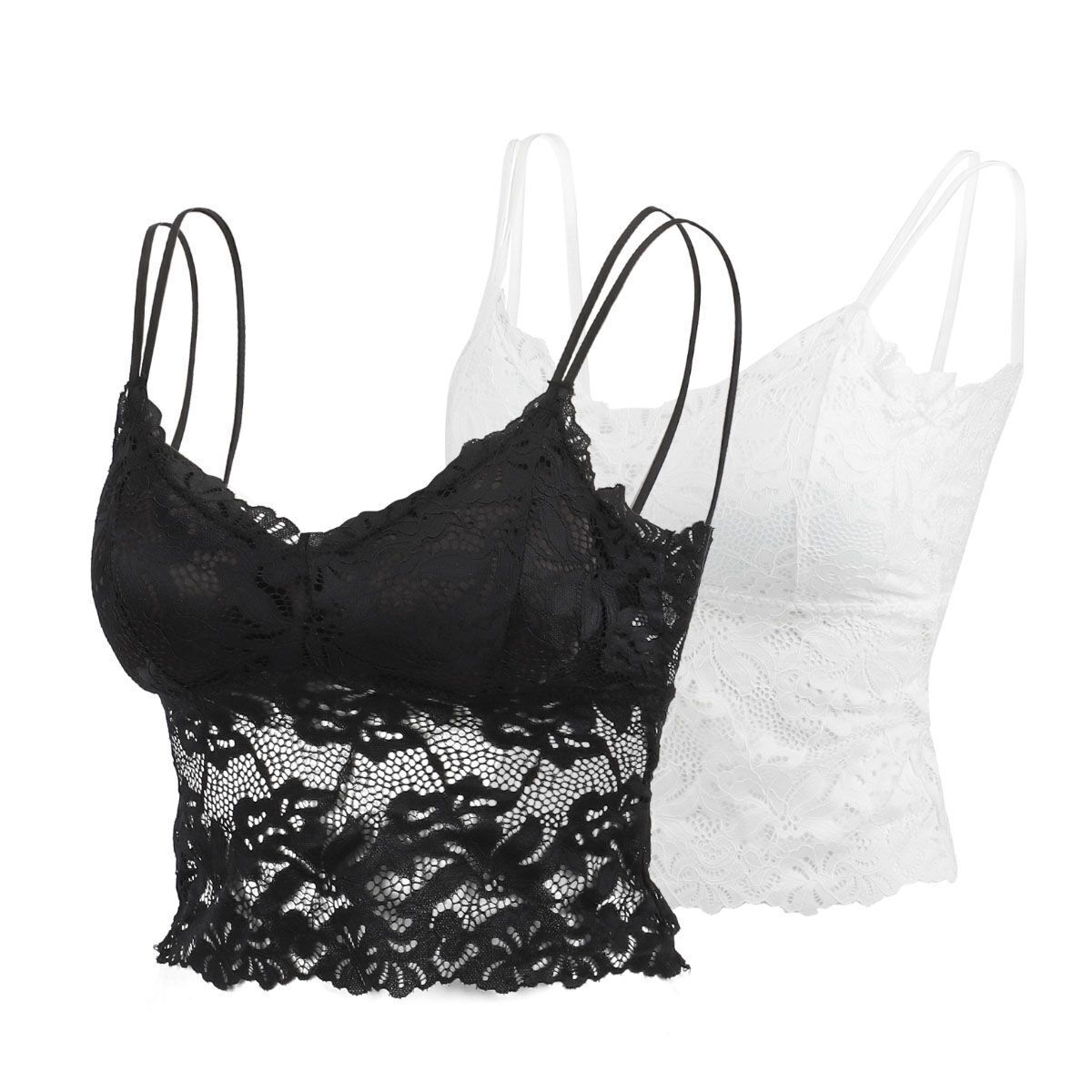 Women Lace Bralette Bra Bustier Crop Top Ladies Camisole Cami Vest Tank Bralet