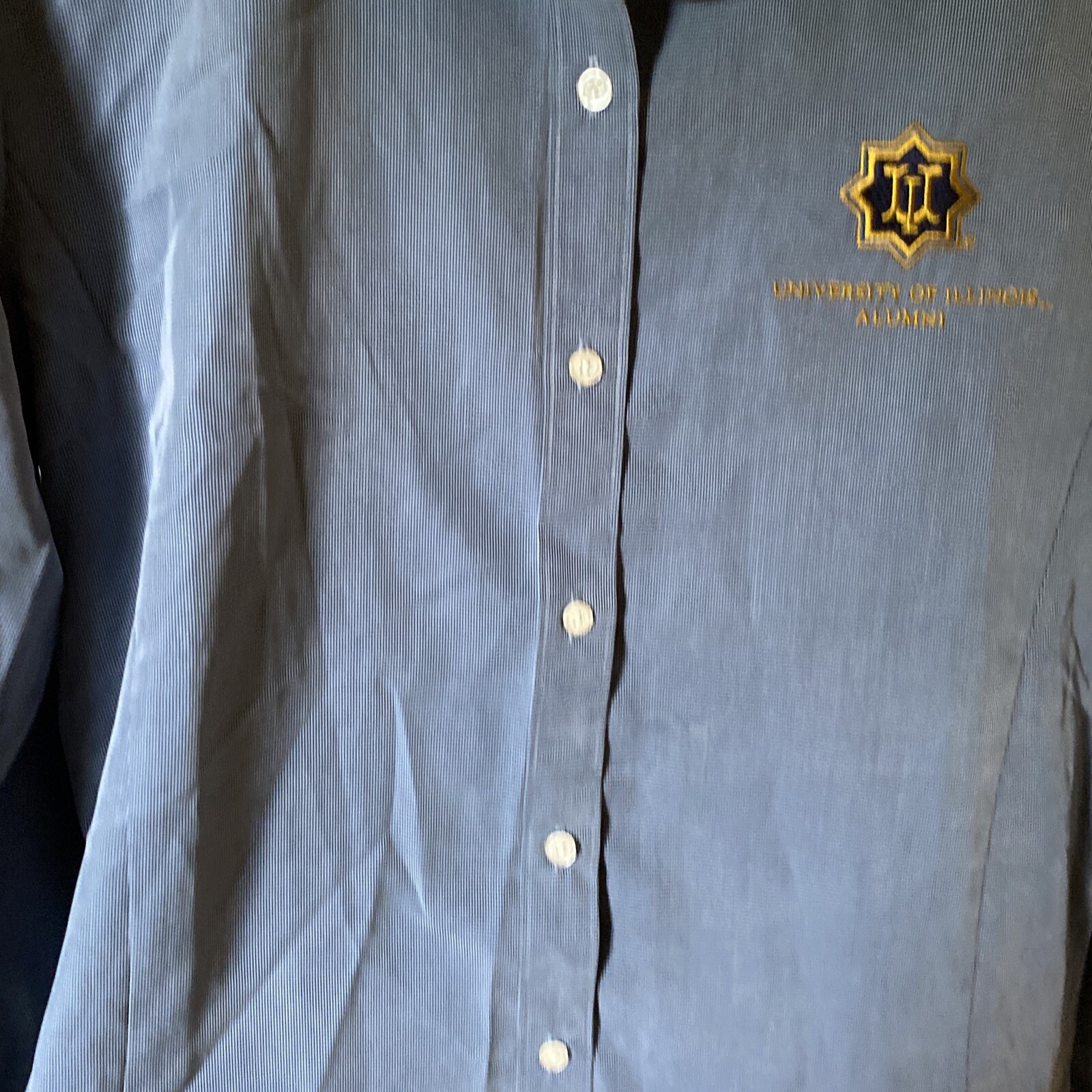 (1) Trendy Blue Vantage University Of Illinois Alumni Button-Down Women’s Size M
