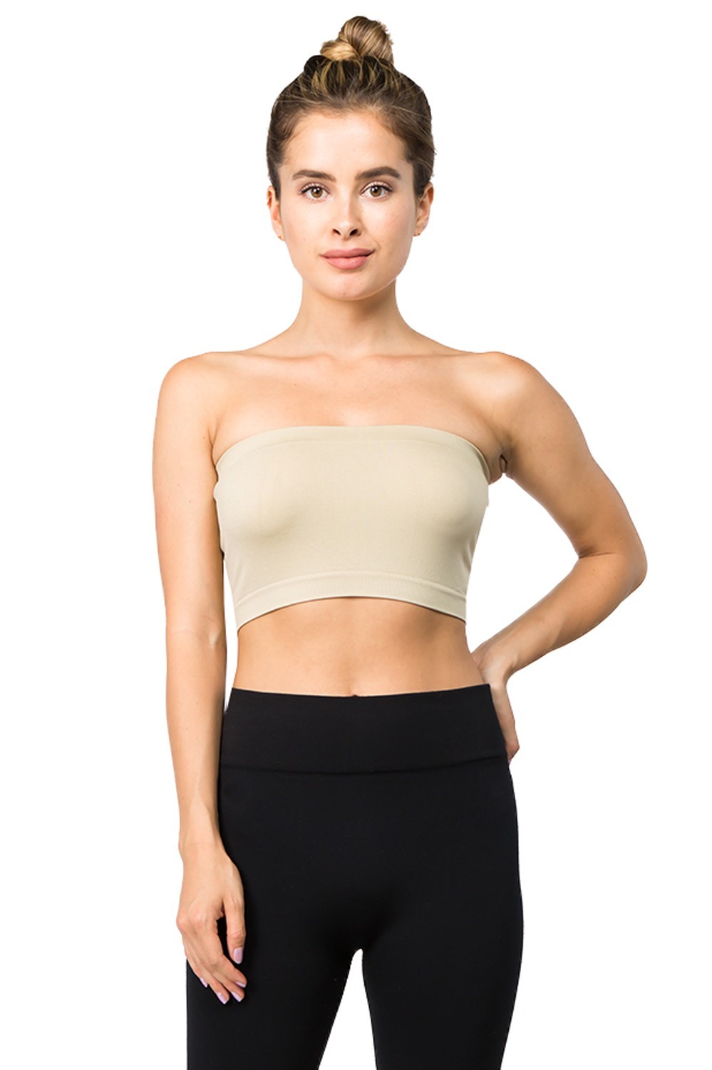 Seamless Top Layering Bandeau Stretchable Spandex One Size Regular Fits S/M