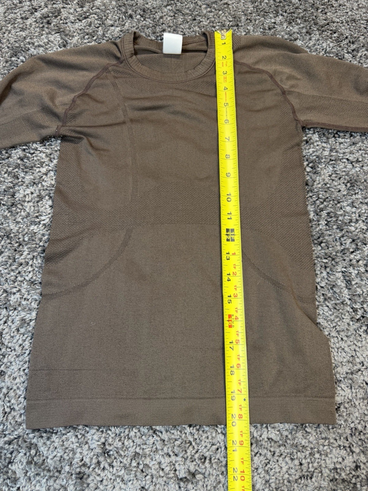 TKEQ Kennedy Long Sleeve Seamless Shirt Color Espresso Brown Size: XS/S