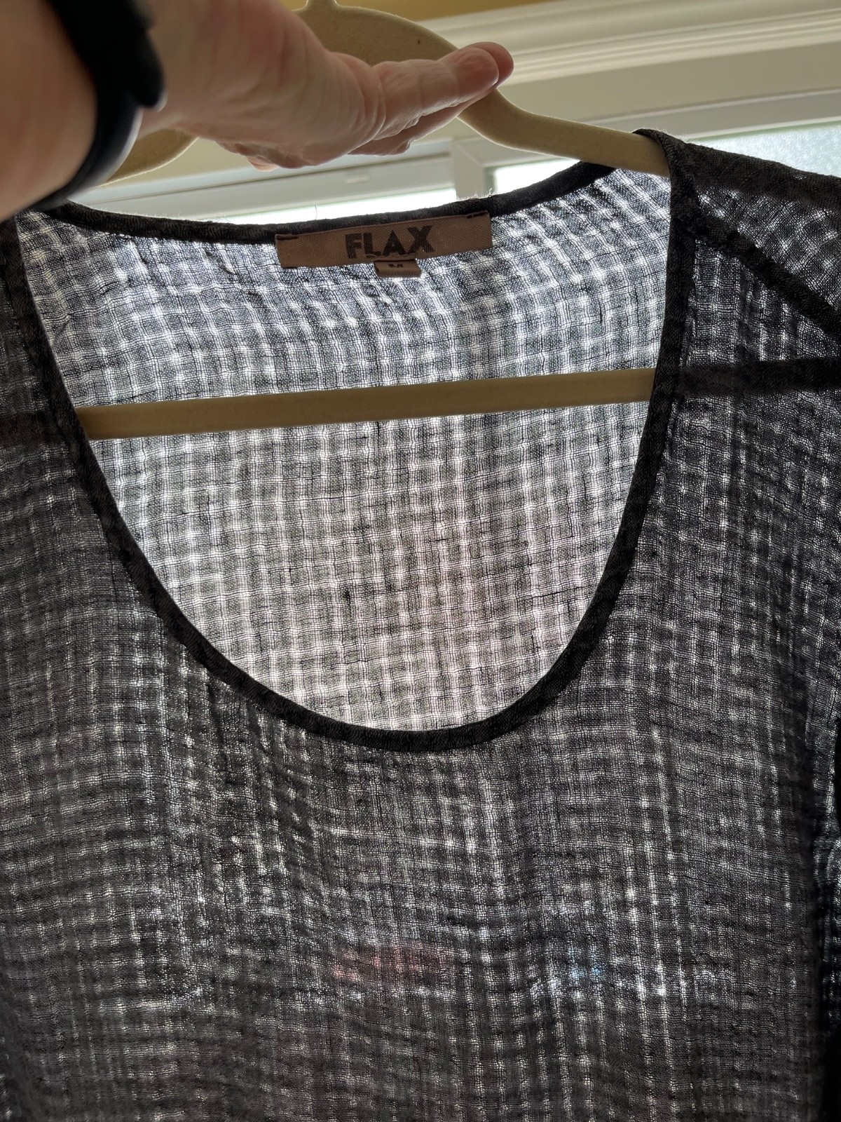Flax Blue/Gray Medium Tunic 2 Pockets Great layering Piece
