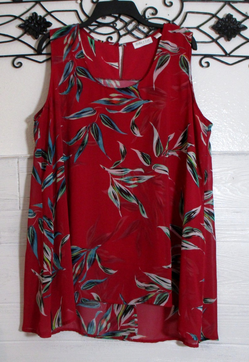 Flutter & Kick Top Women’s Size XL Pink Floral Maternity Round Neck Split Back