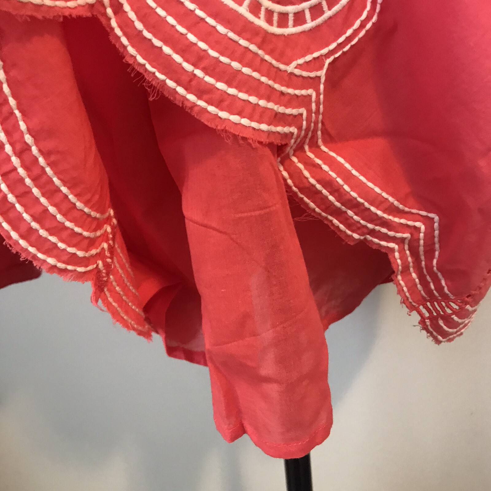 Show Me Your Mumu Claudine Mini Dress Tunic Sz XS Oversized Coral Boho NWT New