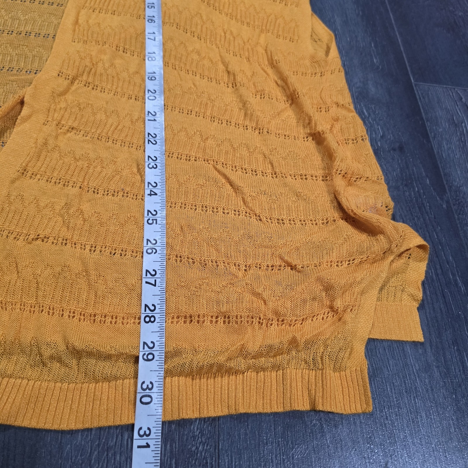 NWT Torrid Open Kimono Women 1 Gold Yellow Stretch Boho Rayon Sleeveless