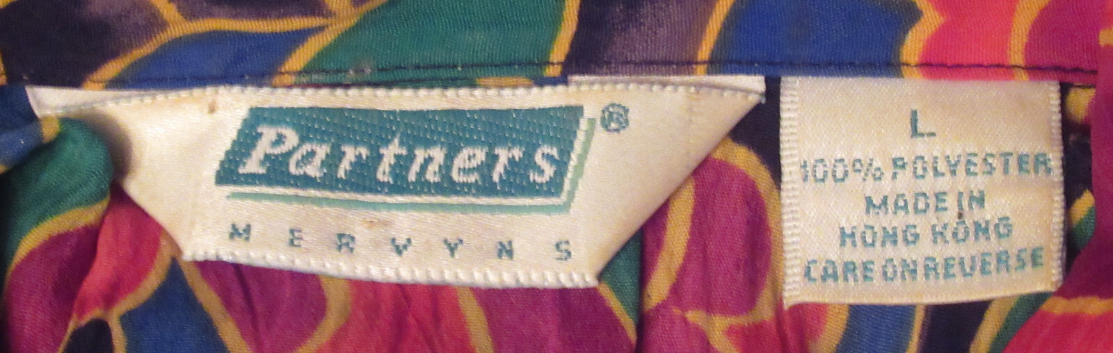 Vtg 80s Women’s Mervyn’s Partners loud floral L/S button-front Hawaiian shirt XL