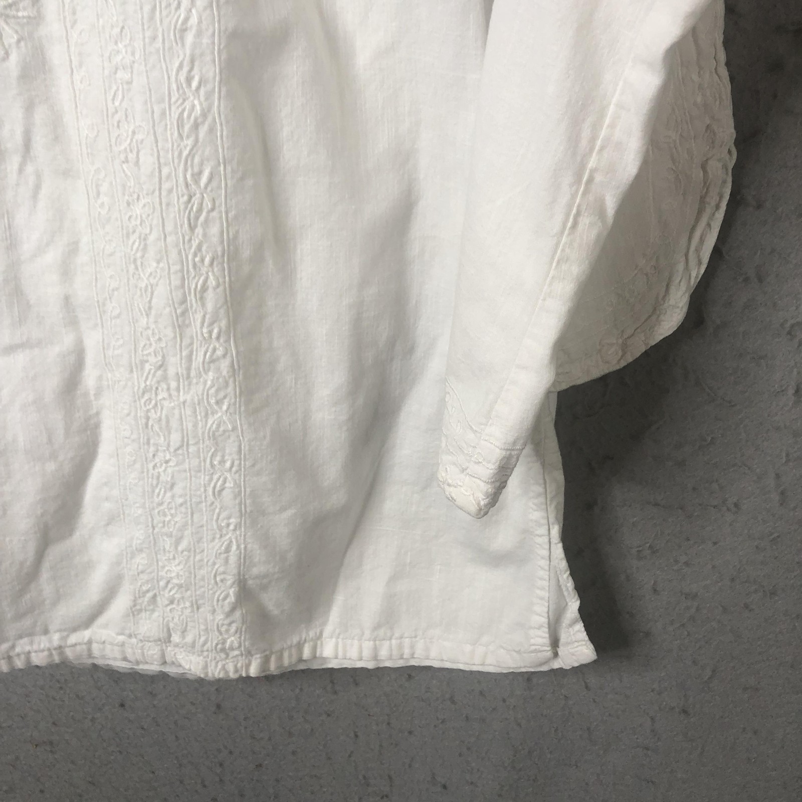 Feminine Top Womens S White Embroidered Cotton Peasant Boho Beach Festival
