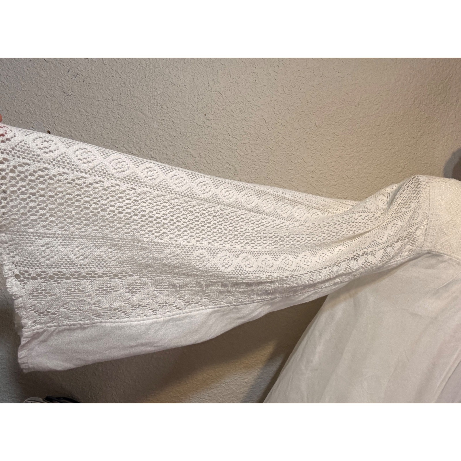 ONeill White Crochet Lace Swim Coverup S Boho Tunic Peasant Surf