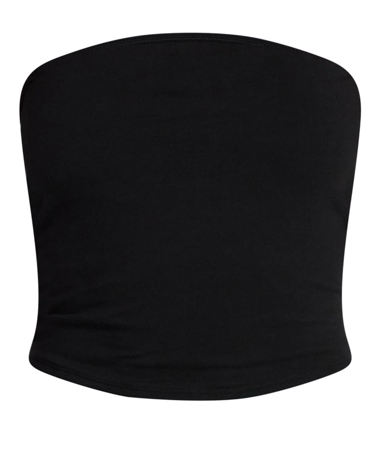 No Boundaries Black Cropped Cotton Tube Top Size L (US) 16-18 (UK)