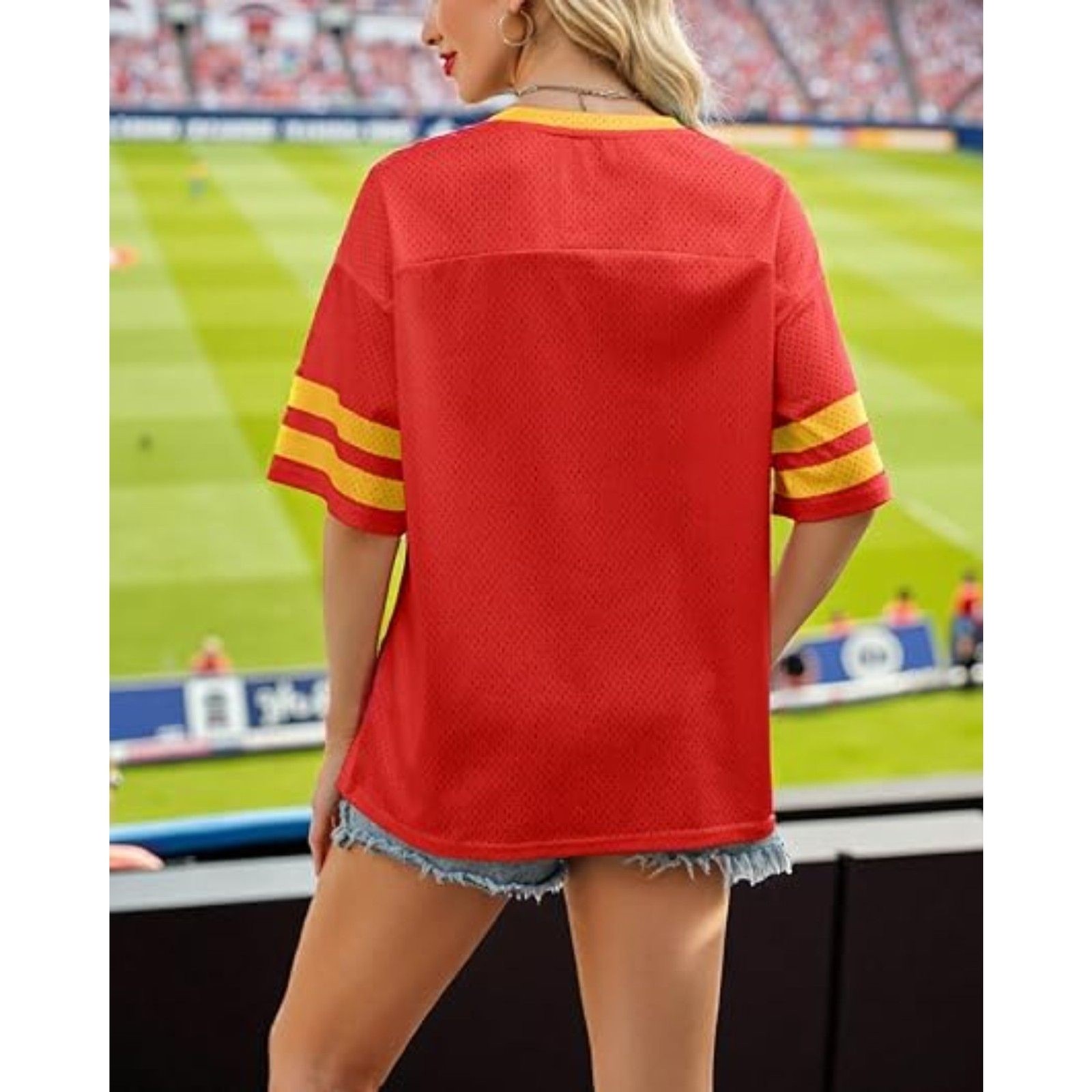 Brand New LOTUCY Oversized Football Game Day Jersey T-Shirt – Size M