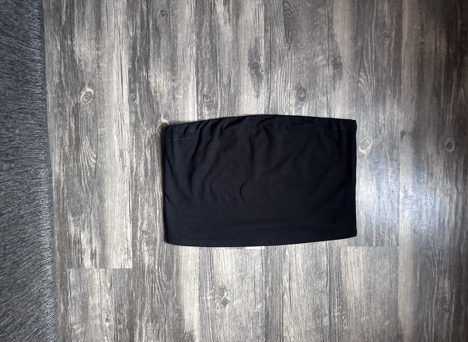 No Boundaries Black Cropped Cotton Tube Top Size L (US) 16-18 (UK)