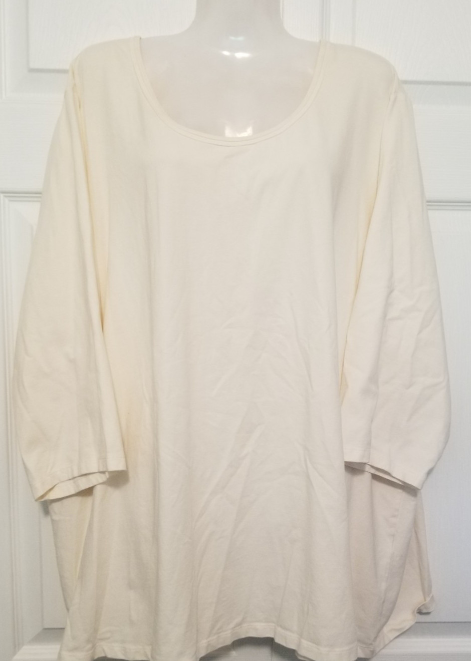 Catherine’s Suprima Collection Women’s Top Shirt 3/4 Sleeve Round Neck Size 3X