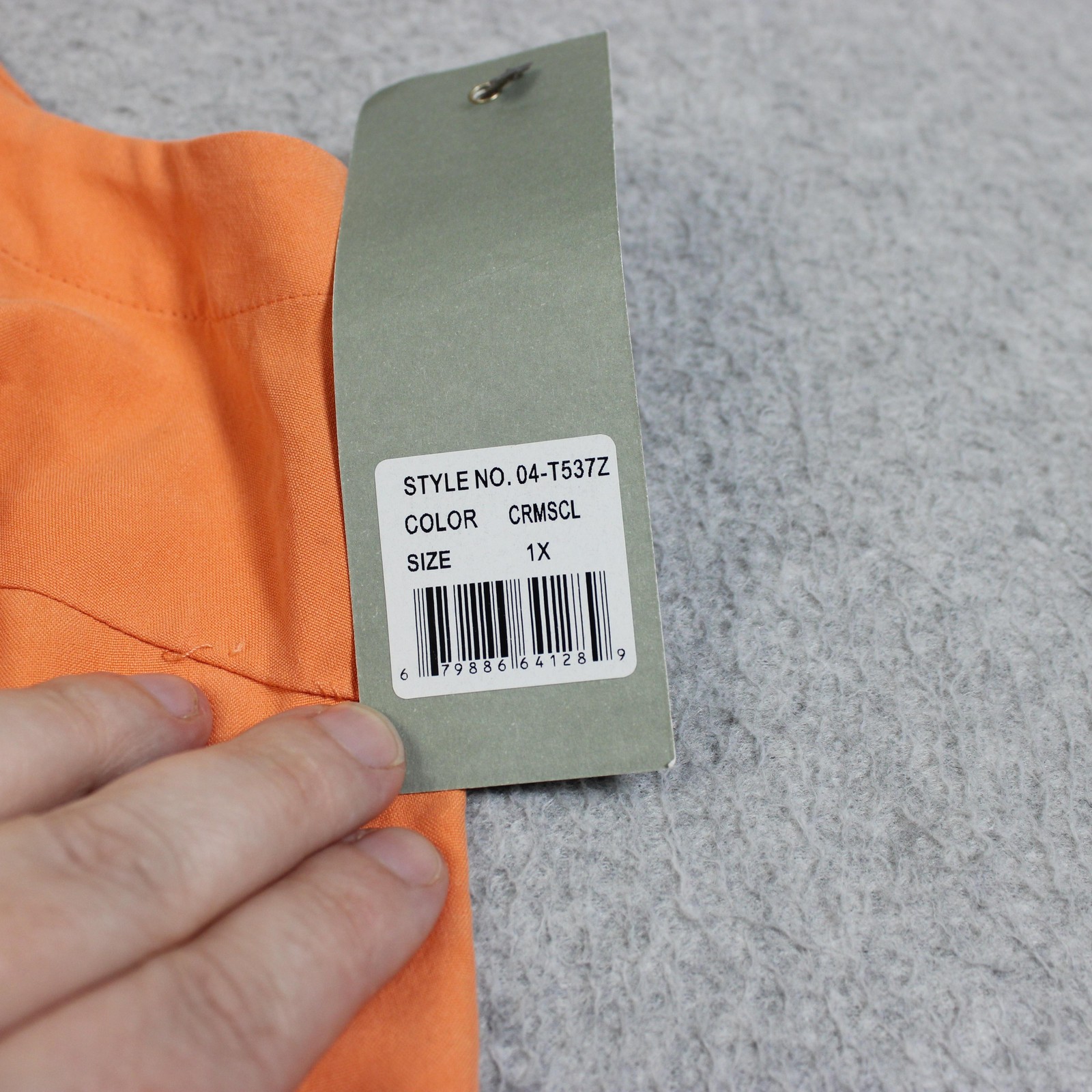 Go Silk Tank Top Women 1X Orange Scoop Neck Side Slit Basic Layering Lagenlook