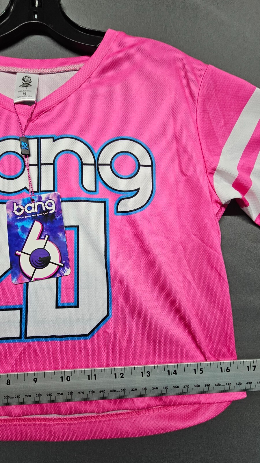 BANG Revolution V-Neck Women’s crop top short sleeve Medium Pink