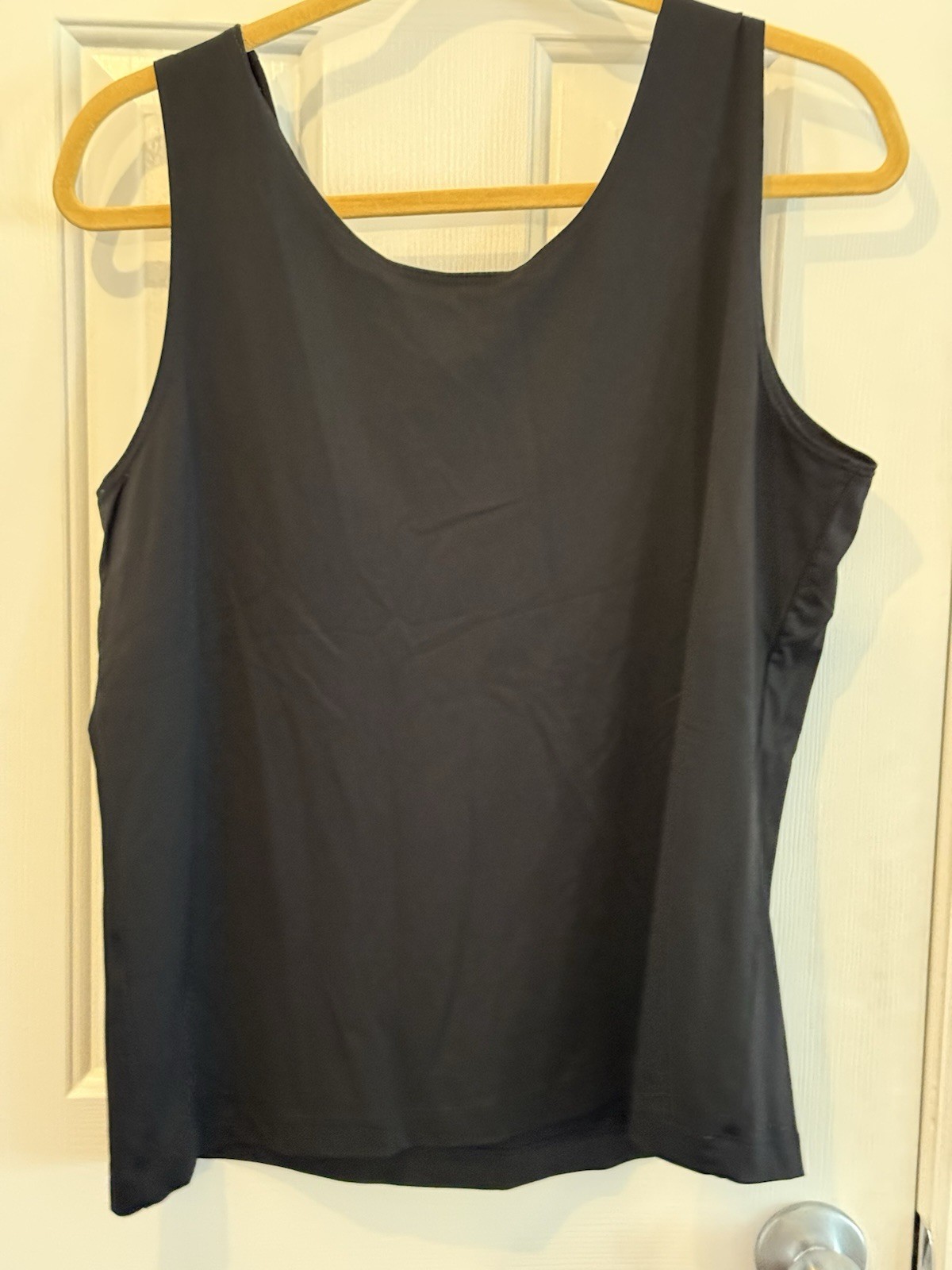 chicos size 3 Or XL Lot Of 3 Tank Tops Blck Olive GreenBlue 92% Nylon 8% Spandex