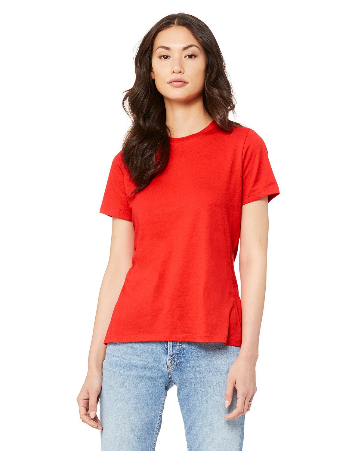 Bella Womens B6400 Relaxed Poppy Red Short Sleeve TShirt New