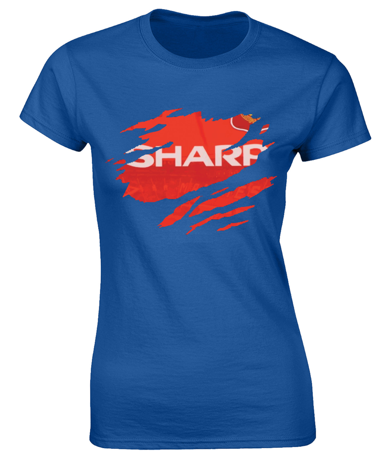 RETRO FOOTBALL KIT 18 LADIES T SHIRT MANCHESTER CLASSIC RETRO 90’S UNITED FAN