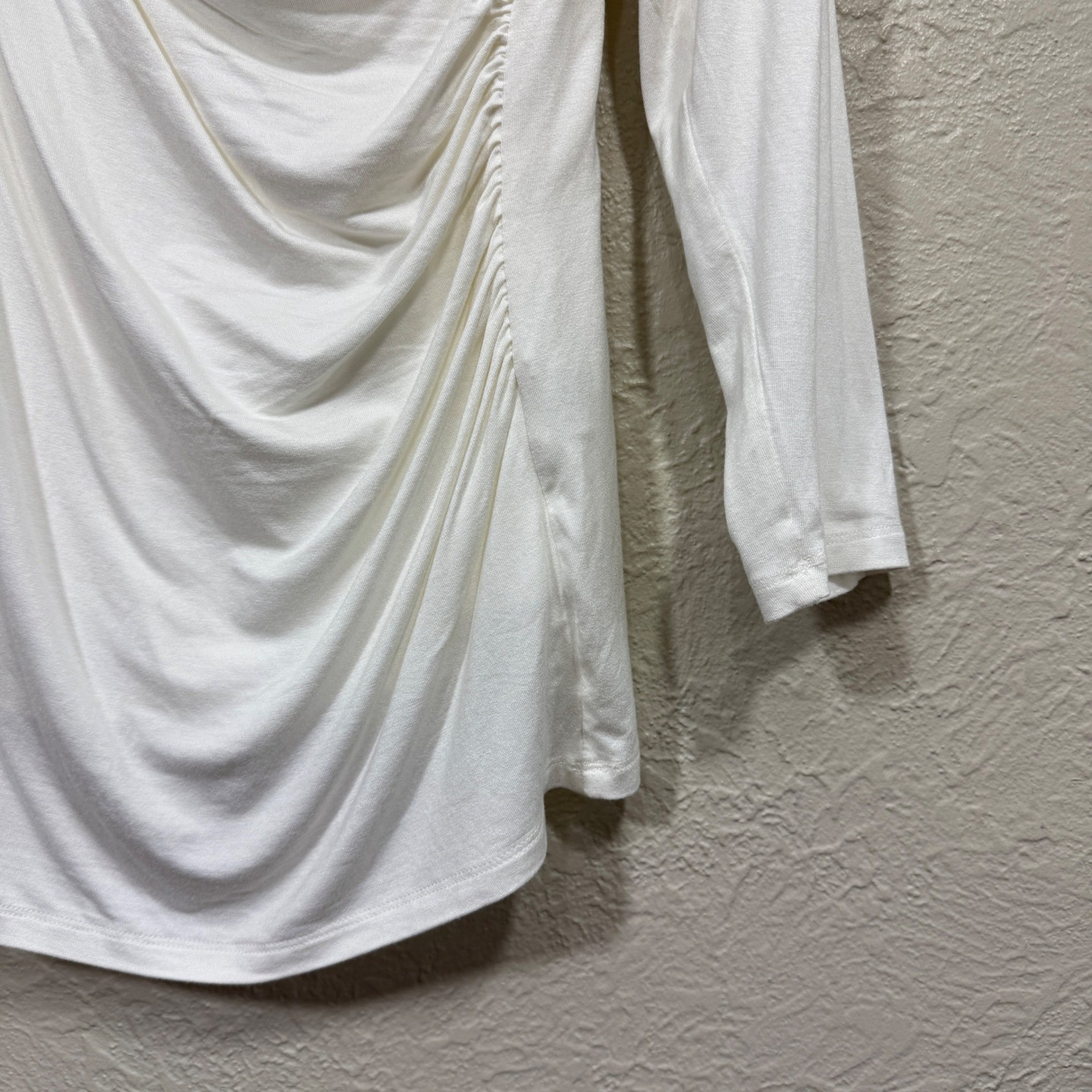 Universal Standard Top L Liquid Jersey Two Way Cross Surplice Minimalist Travel