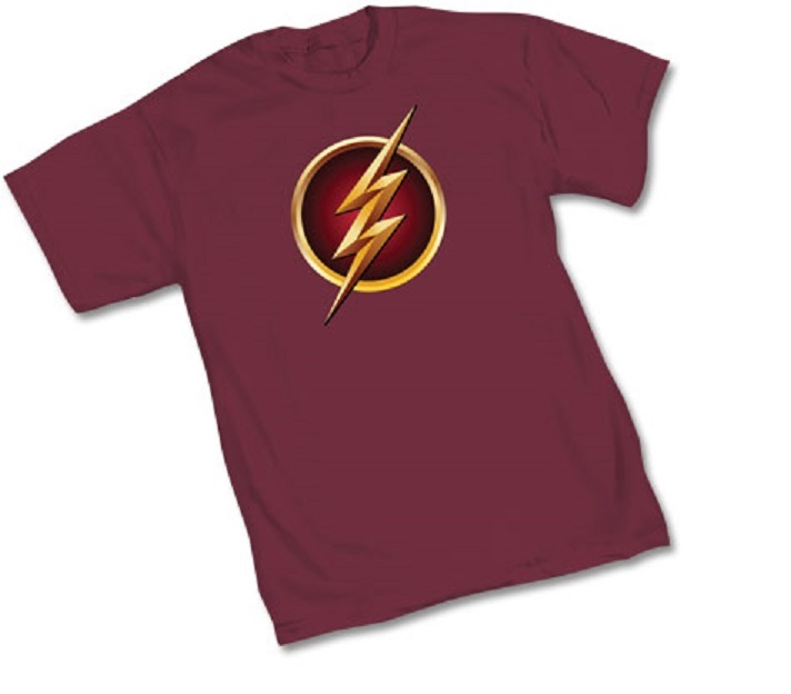 DC FLASH TV SHOW SYMBOL Logo – WOMEN’S BURGUNDY Licensed T-Shirt – S-XL
