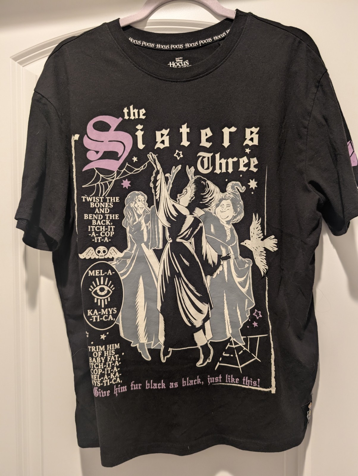 Disney Hocus Pocus Black And Purple, Sanderson Sisters Shirt XXL 20 New W Tags