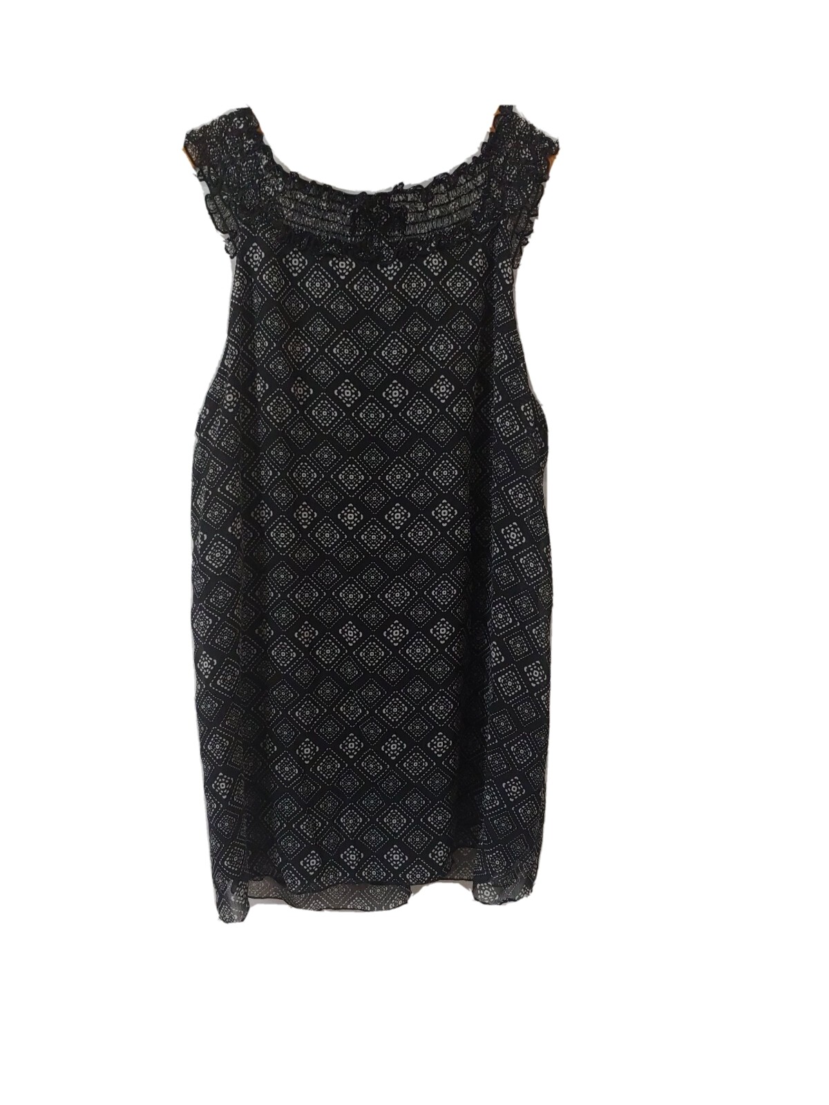 B-Wear Top Womens M Multicolor Sleeveless Pullover Tunic Geometric Pattern