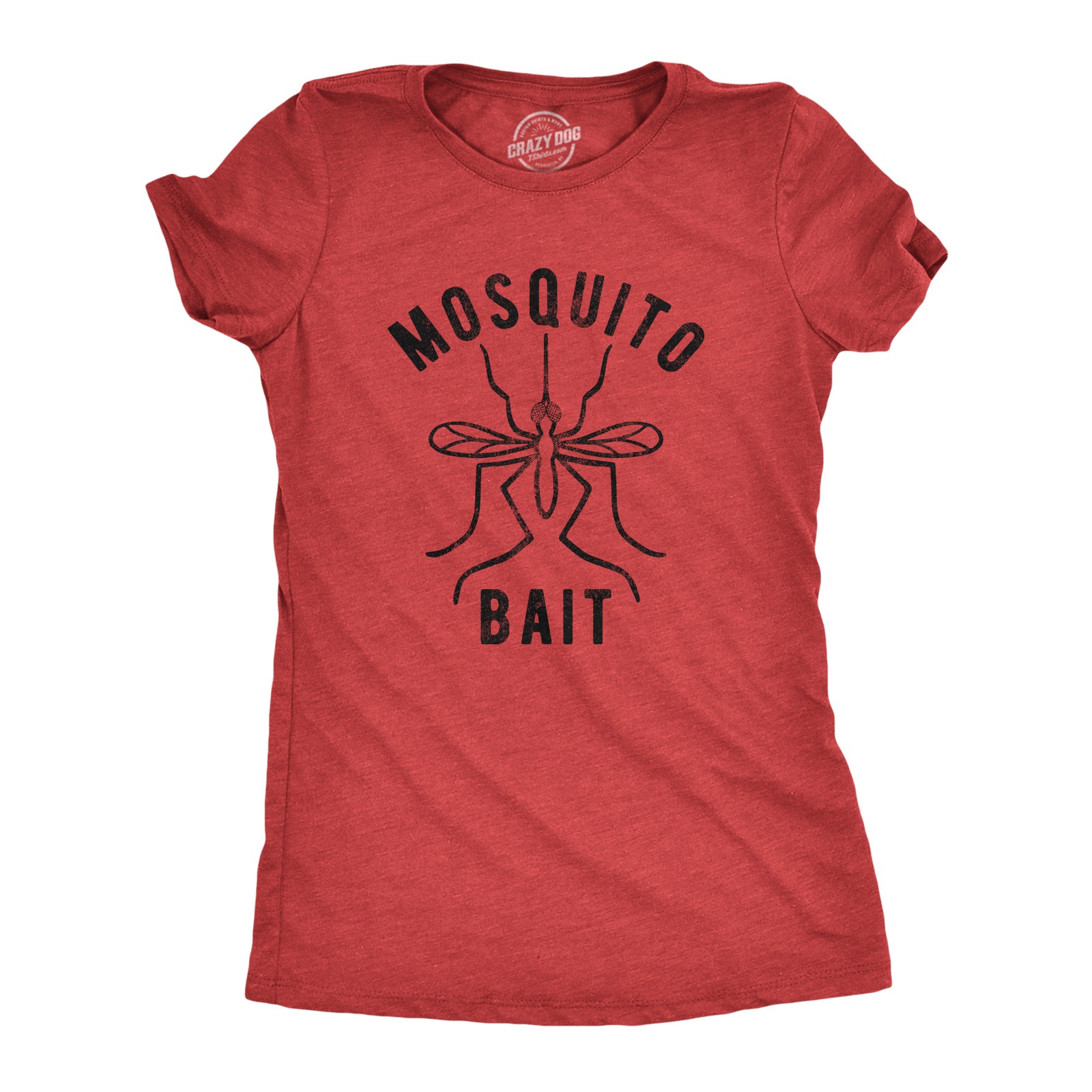 Womens Mosquito Bait T Shirt Funny Camping Campfire Outdoors Bug Bite Graphic