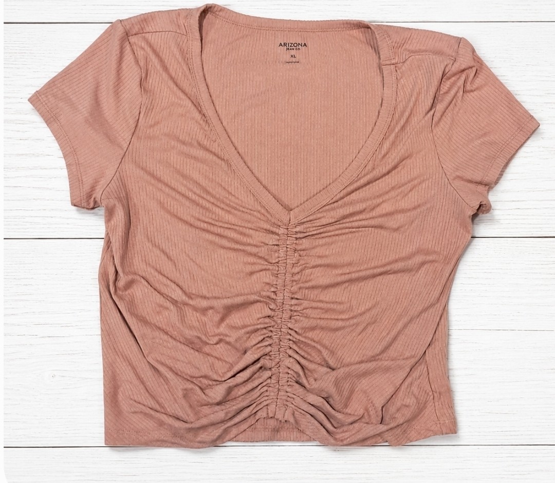 Arizona Jean Co XL Rouched Crop Top