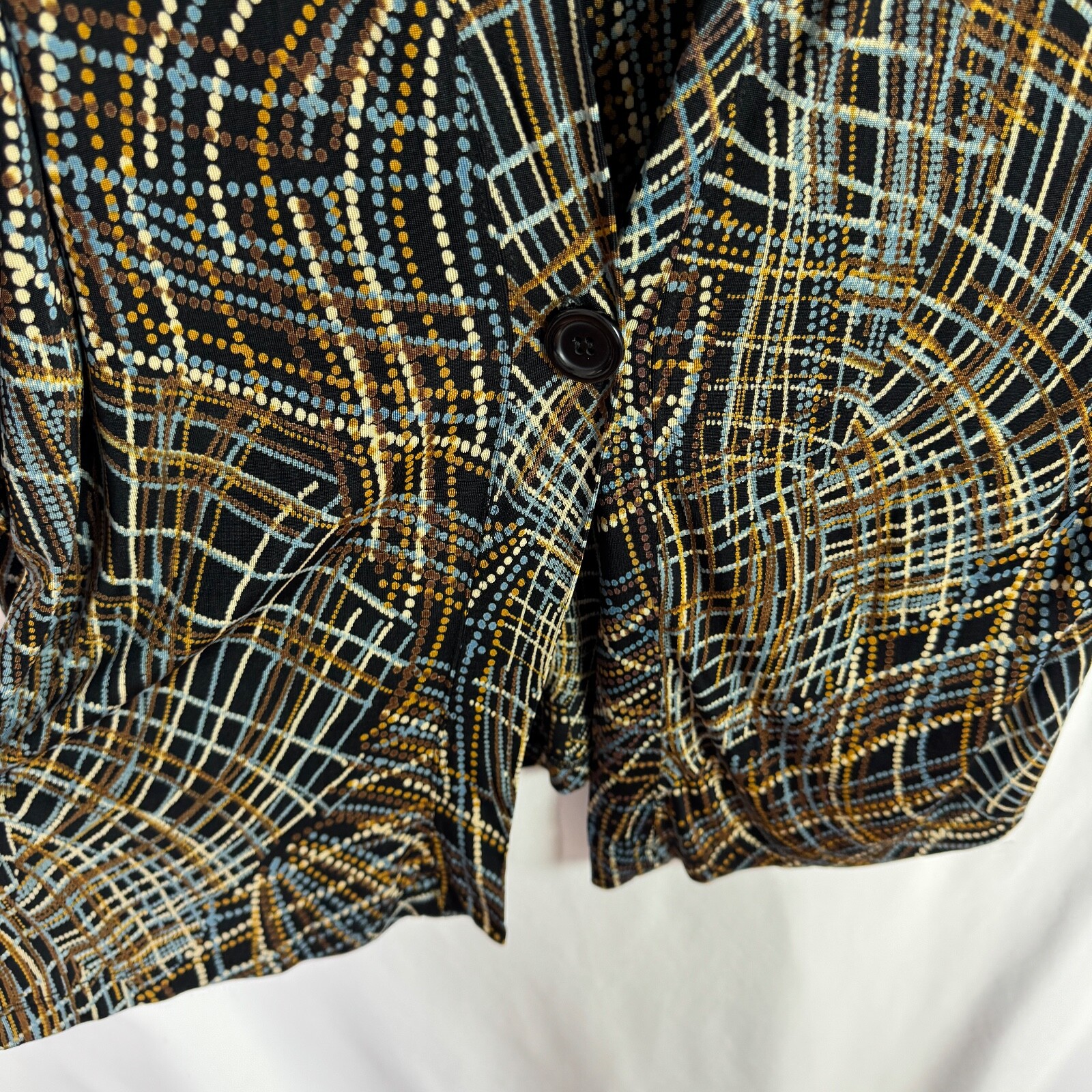 The Travel Collection Women’s Cardigan Top Size 1X Multicolor Print Long Sleeves