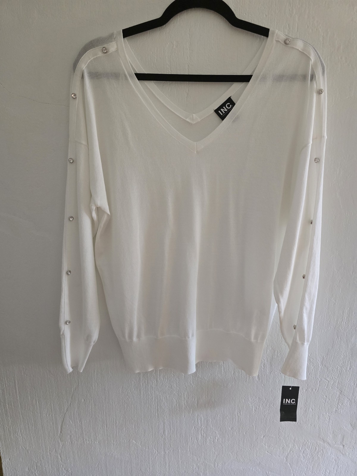 I.N.C. International Concepts Lightweight Long Sleeve Top Sz Large NWT MSRP $69