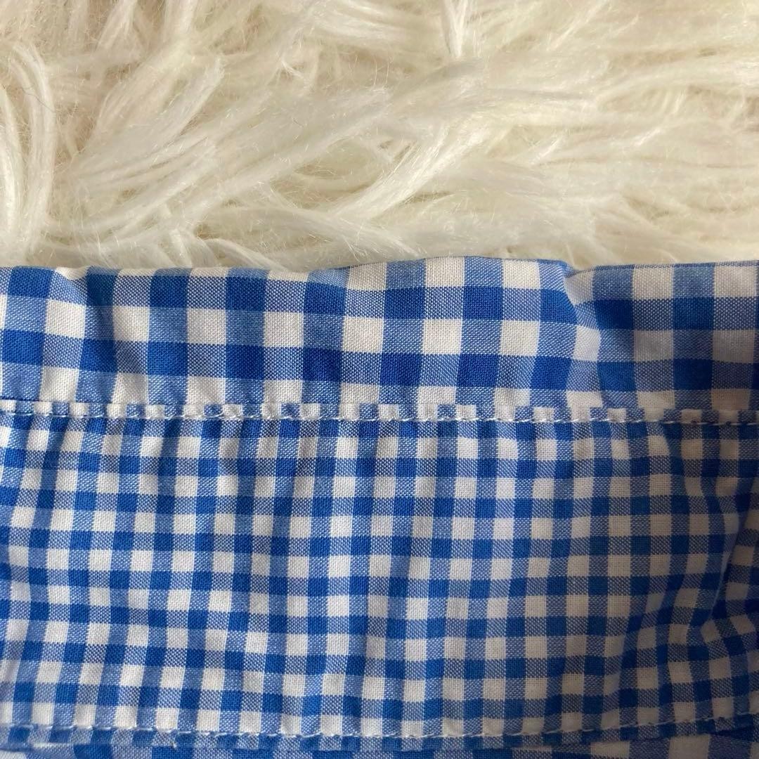 Ralph Lauren Women’s Long Sleeve Gingham Check Shirt S Blue Cotton Embroidered