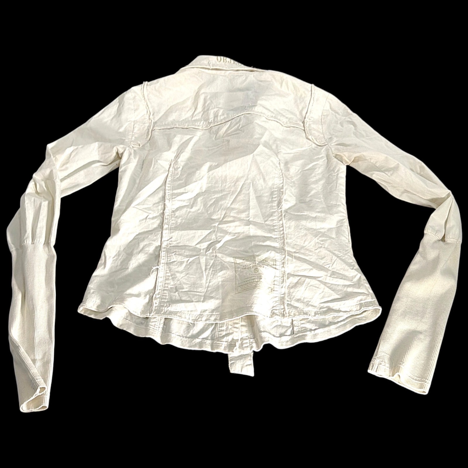 Object Collectors Item Top Womens M White Shirt Distressed Scandinavian Y2K