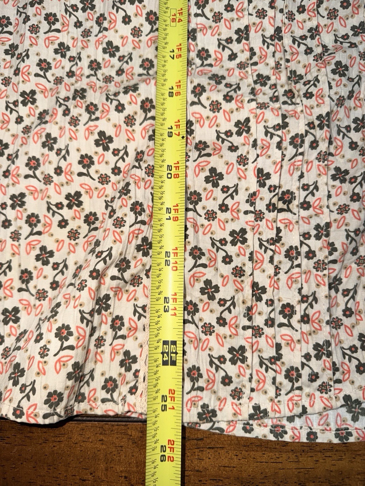Route 66 Womens XL Floral Peasant Blouse Cottagecore Pintuck Crochet ShortSleeve