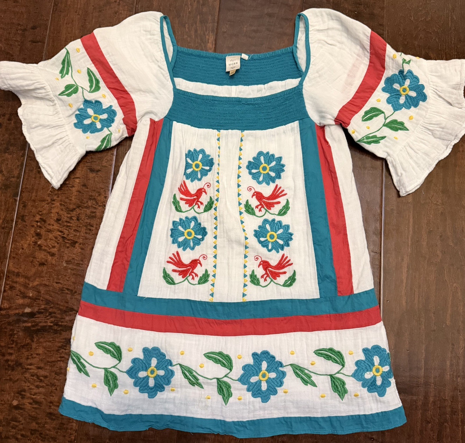 Pre-loved! New $158 Anthropologie Seen Worn Kept Embroidered Tunic Top Sz 4