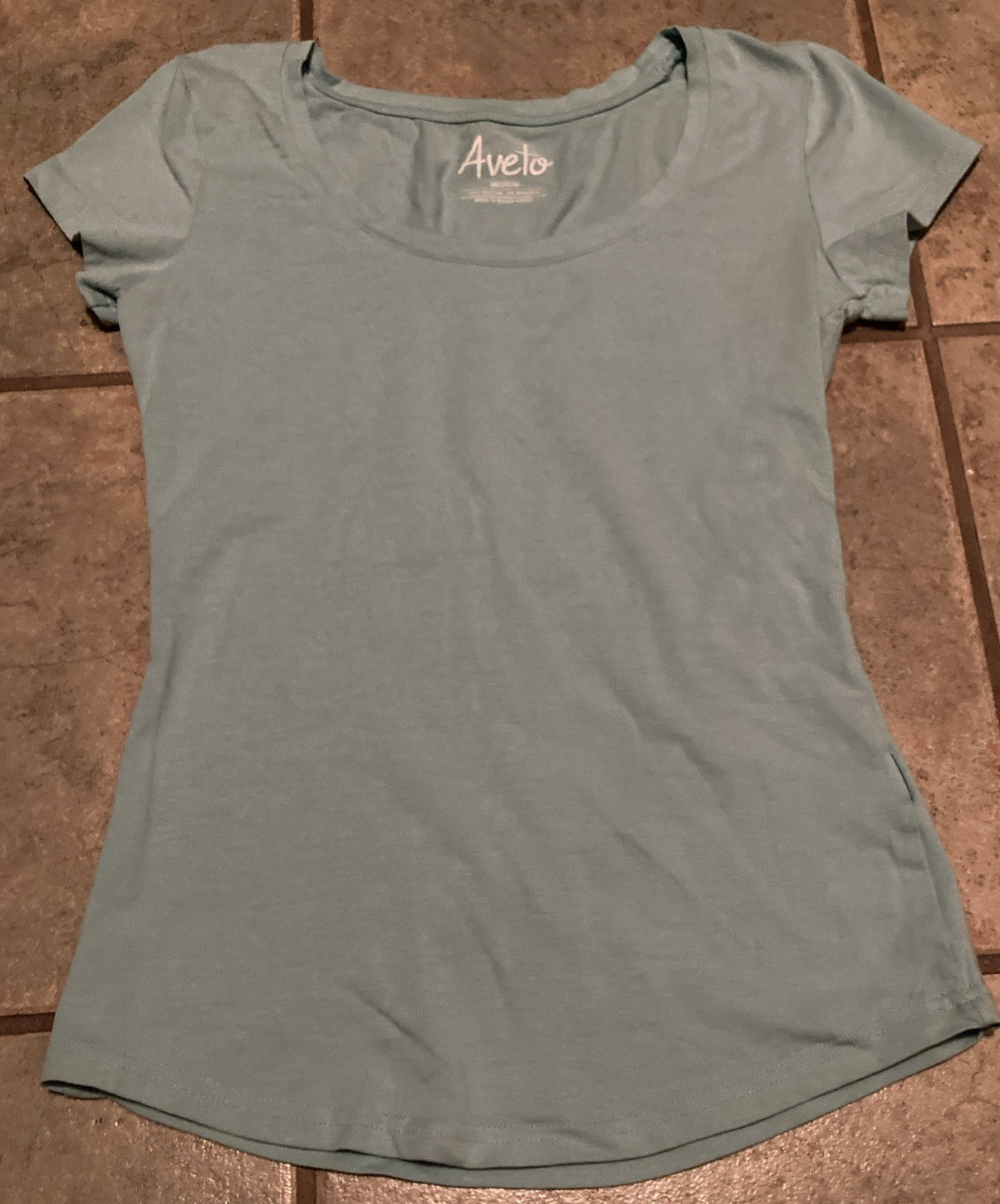 Aveto Women Short Sleeve Crew neck T-Shirt Mint Green Size M