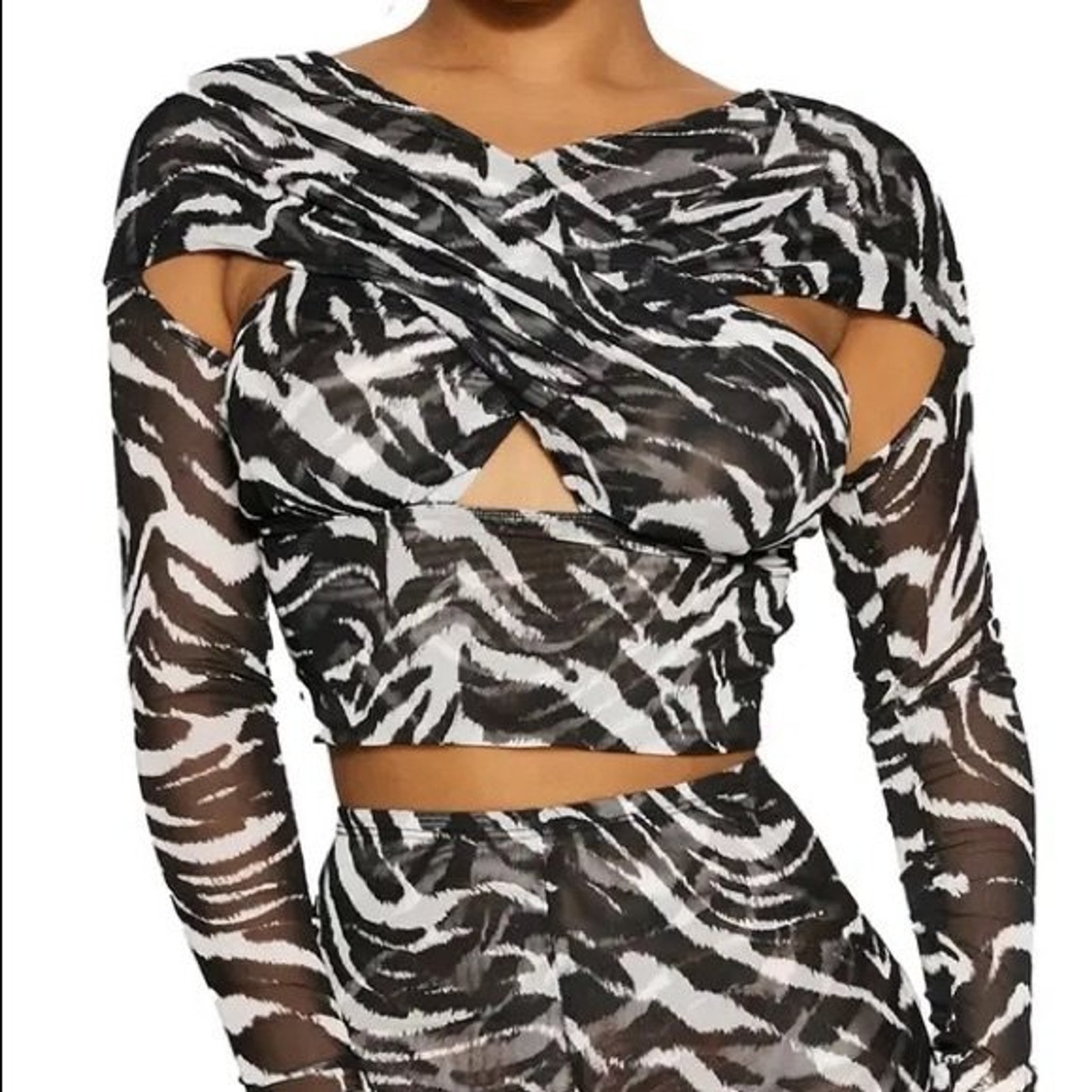 Naked Wardrobe Cross Front Zebra Print