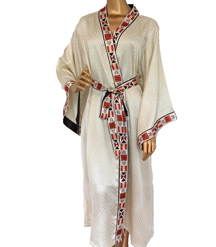 Ladies Long night gown Lightweight Japanese Kimono Soft Satin Sleepwear one size