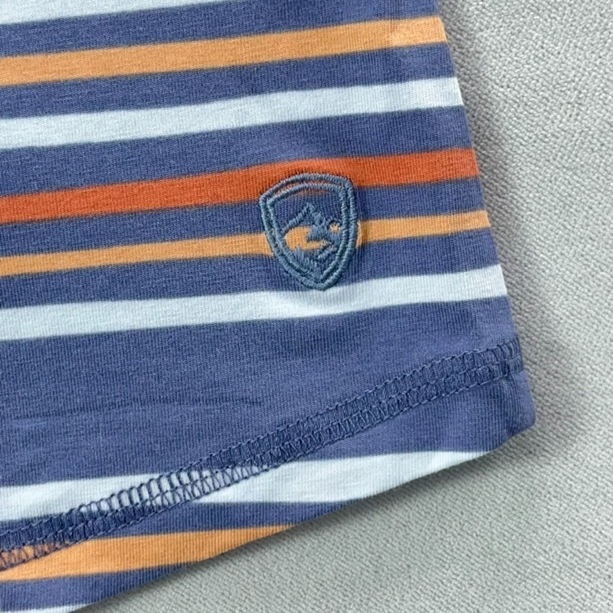 Kuhl Soltice Short Sleeve Top Women Small Blue Stripe Henley Lightweight Tee NWT