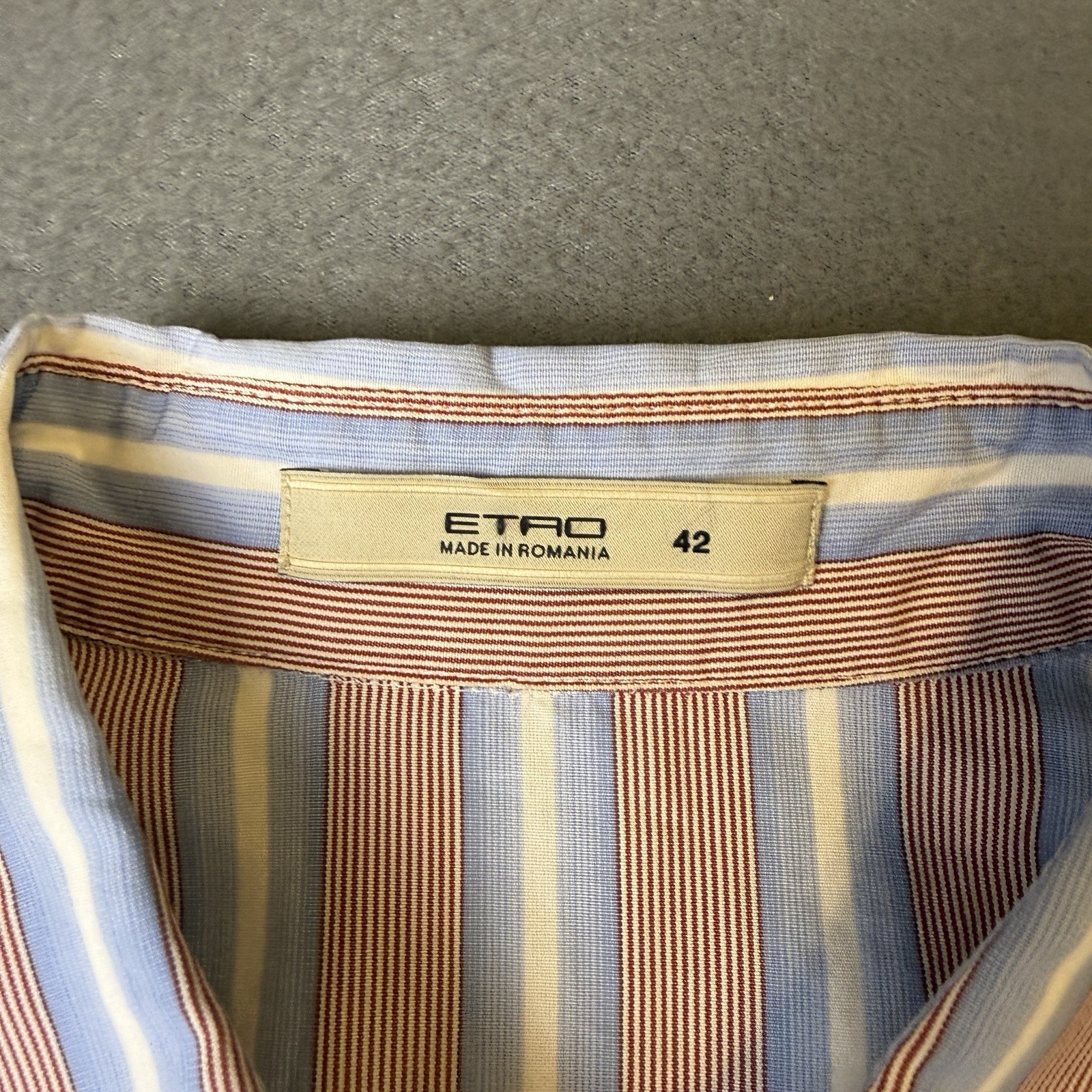 Etro Women’s fine cotton Silhouette tailored striped shirt sz 42 US M Multicolor