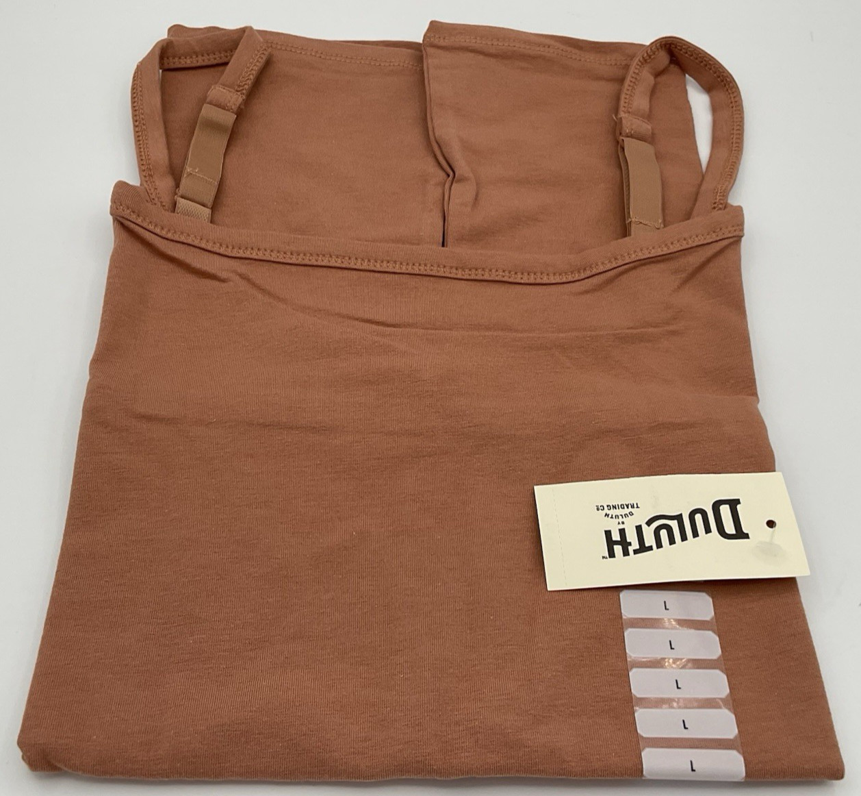 DULUTH Trading Company No-Yank Cami Tank Women’s Size L Large Brown 80167 NEW
