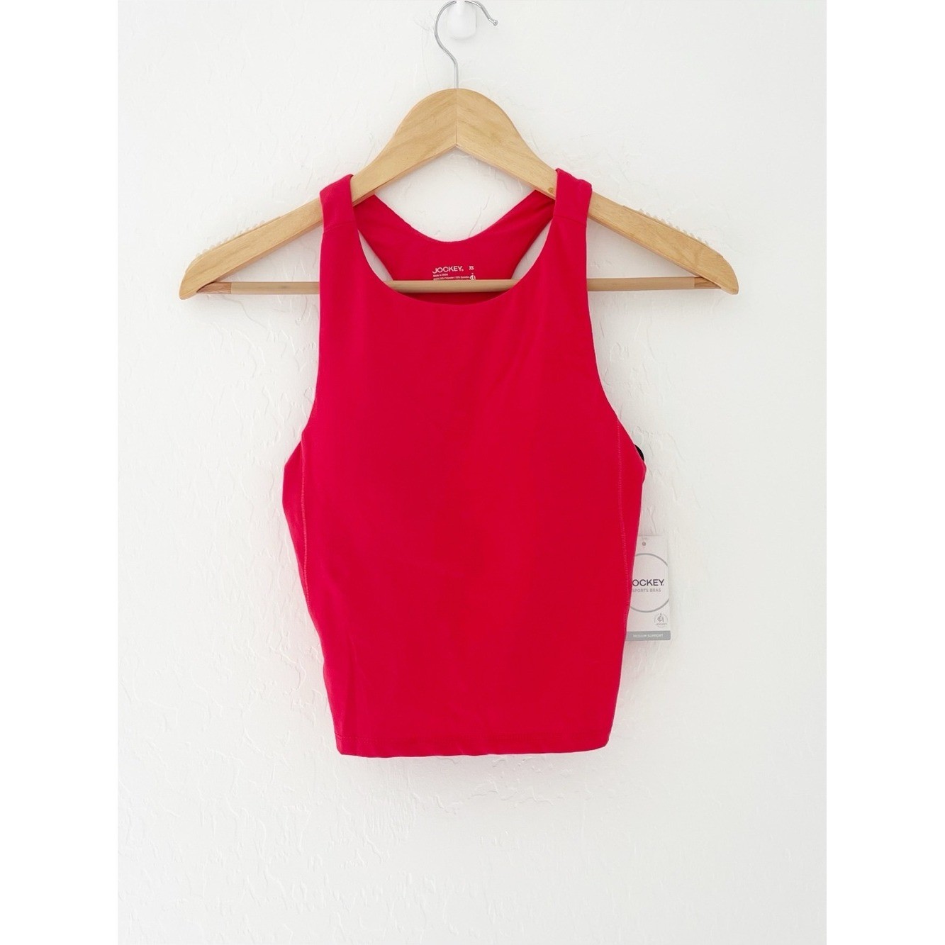Jockey wrap it sports bra tank in hibiscus size XS
