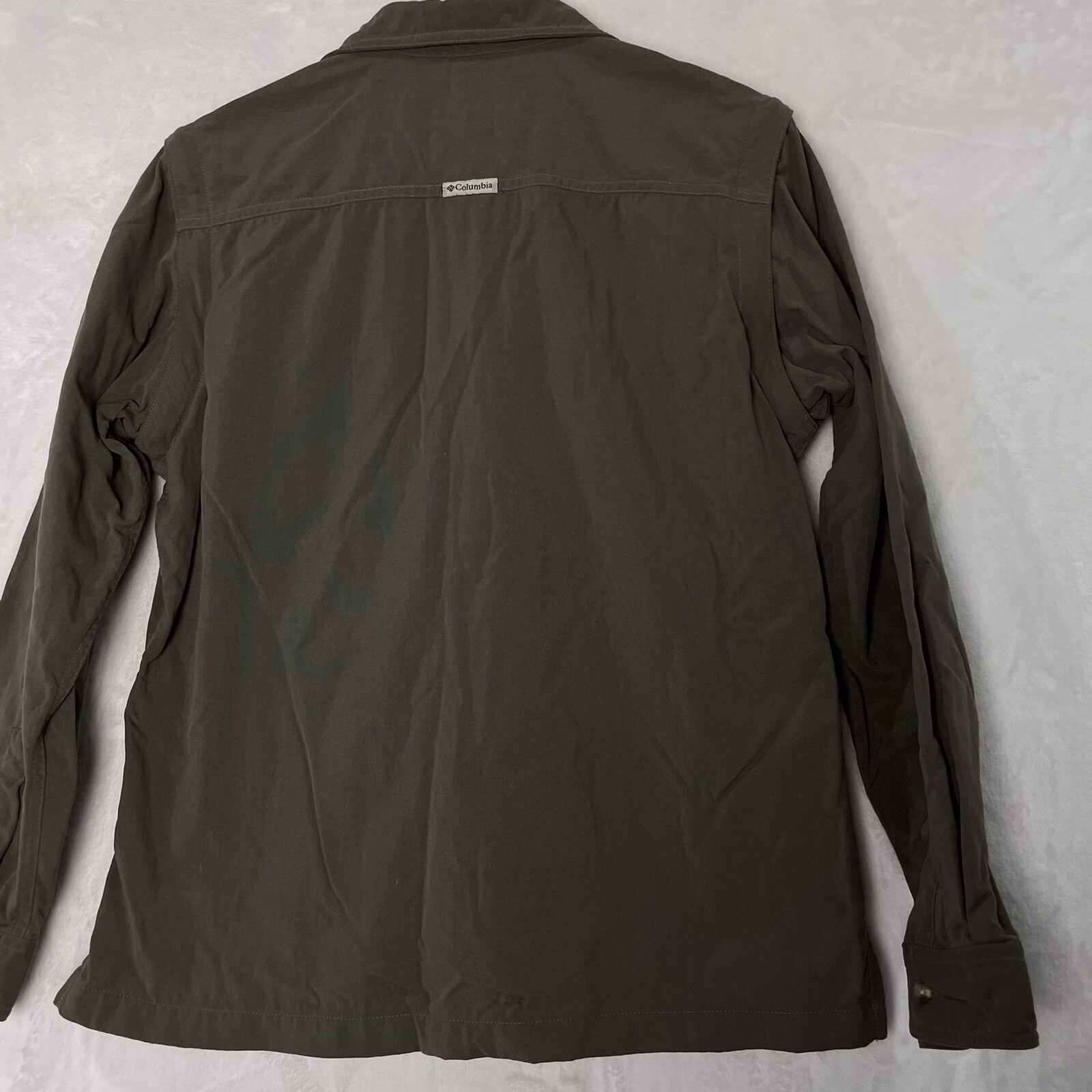 Columbia Convertible Nylon Hiking Shirt Women L GRT Vest Removable Sleeves