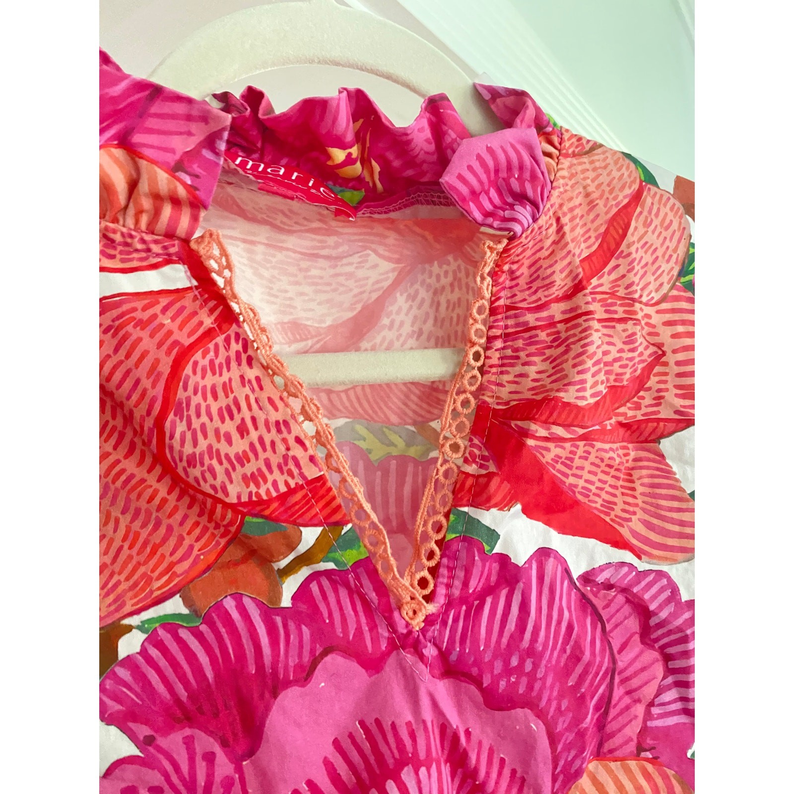 Marie by Victoria Dunn, Mauve Blouse | Esmerelda, Pink Orange Floral