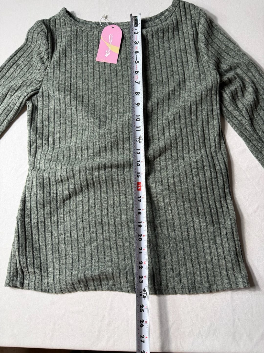 Sweetyweee Womens Ribbed Long Sleeve Side Ruched Knit Maternity Tunic Top