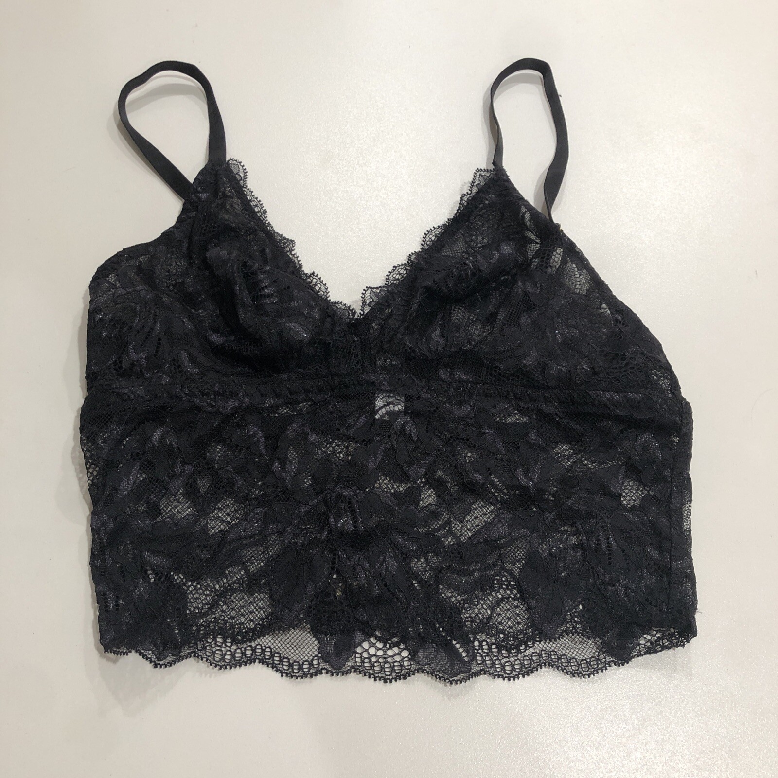 Cosabella Black Paradiso Curvy Cropped Cami Tank Small