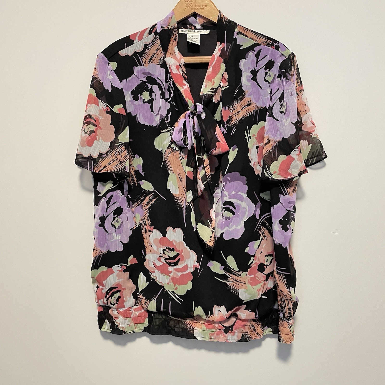 Requirements Blouse XL Floral Artsy Aunt Medieval Romantic Boho Neo Nostalgia