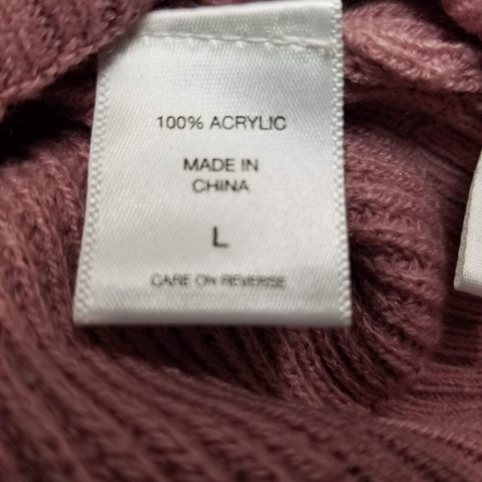 SOHO New York & Company Women’s Lace Up Sleeve Ribbed Pullover Peach Size Large