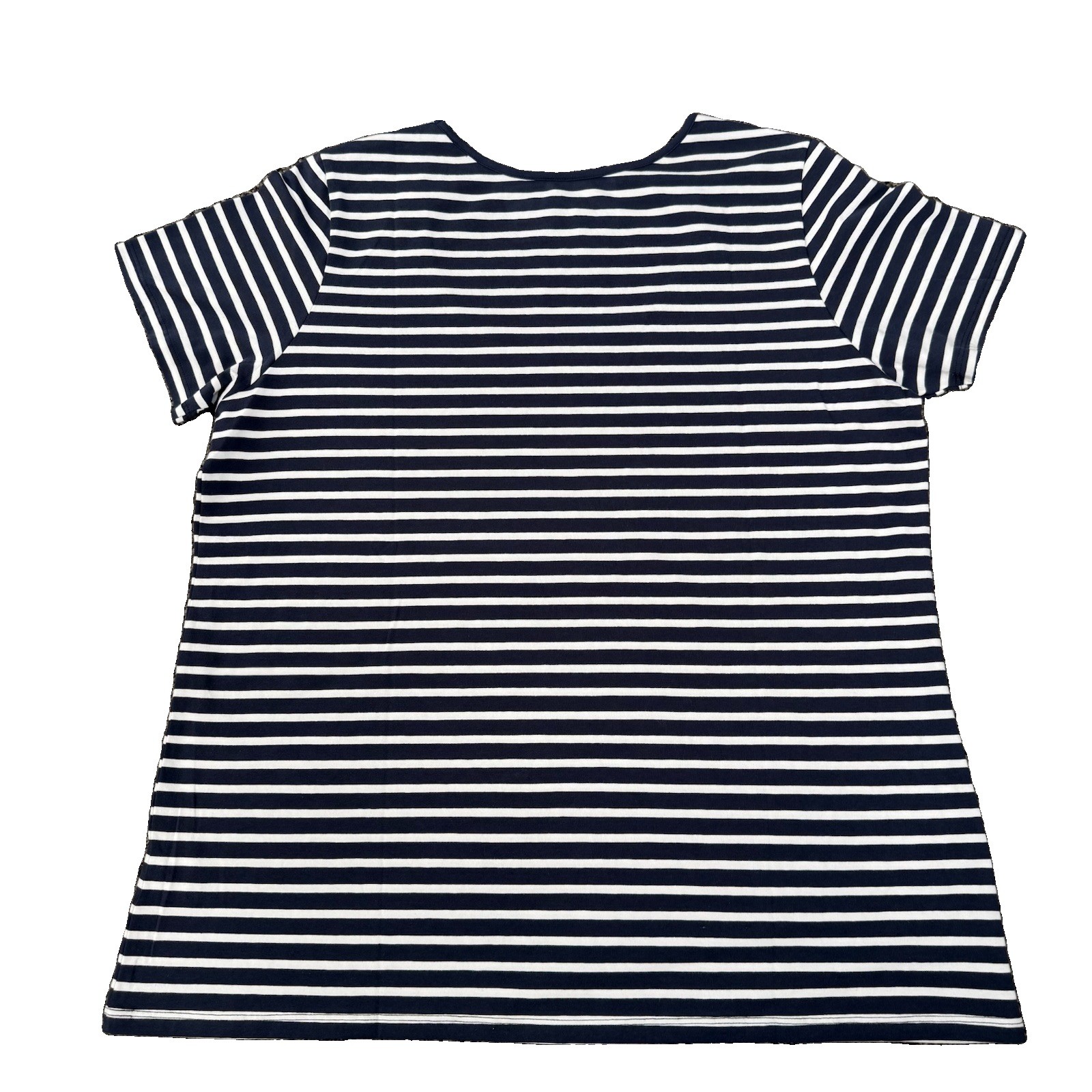 Universal Standard T Shirt Tee Navy White Striped Pima Cotton 2XL NWT Coastal