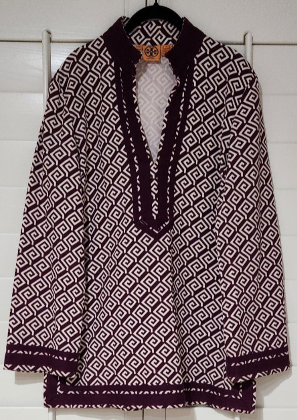 Tory Burch Tunic Size 12 Heavy Cotton Long Sleeve Top