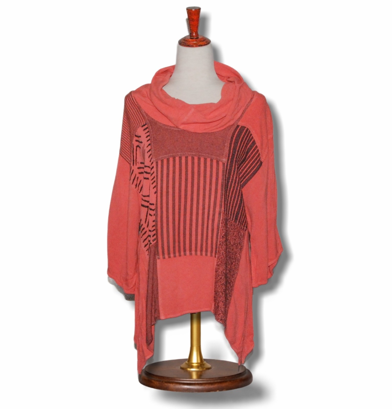 DAIRI FASHION Moroccan Cowl Neck Tunic Top Cotton Rayon Blend Morocco One Size