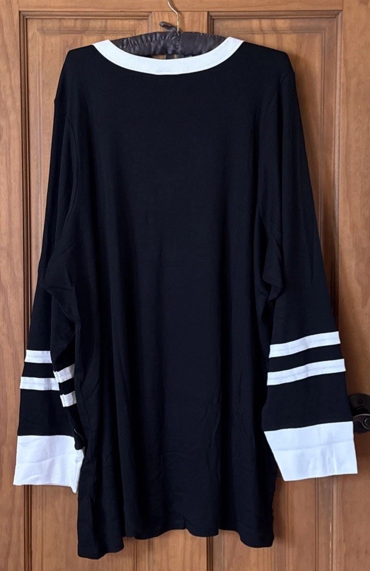TORRID LONG SLEEVE HENLEY VARSITY TOP TEE SHIRT SWEATSHIRT 6 6X 6XL 30 NEW